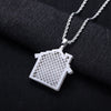 Moissanite Iced Out House Vedhæng Halskæde