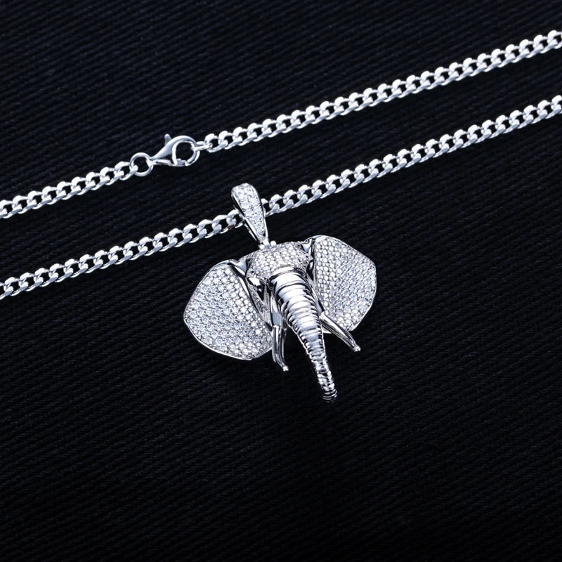 Moissanite Elefant Pendant