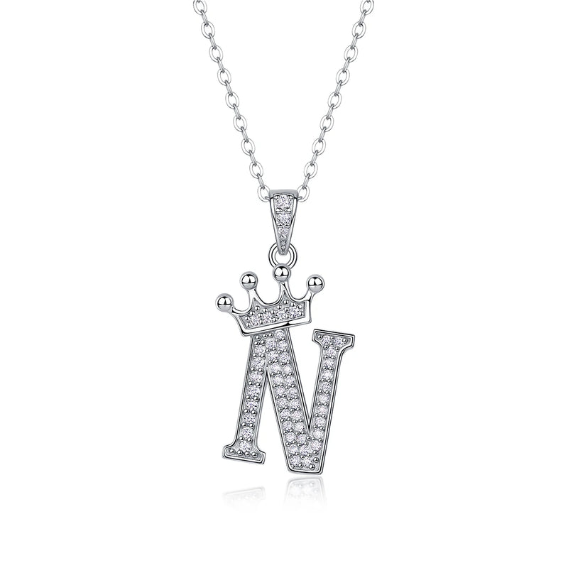 Moissanite Krone Bogstav Pendant