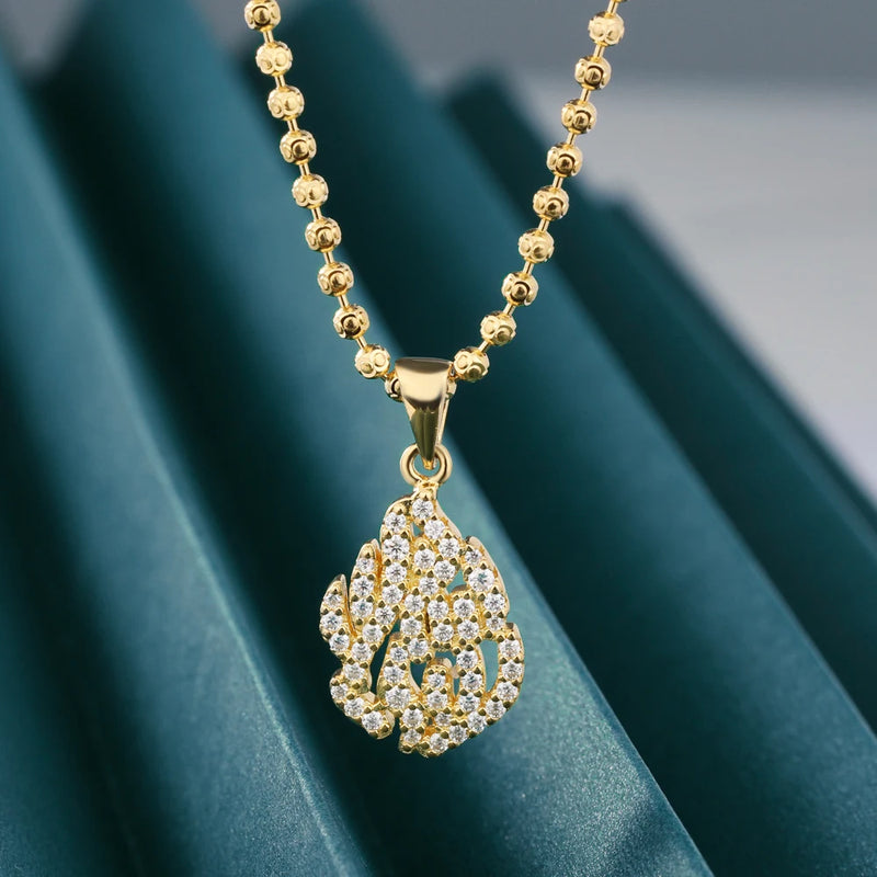 Moissanite Flamme Vedhæng Halskæde