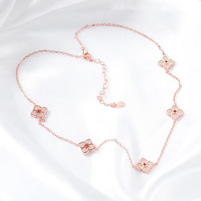 Moissanite Blomst Halskæde