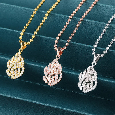 Moissanite Flamme Vedhæng Halskæde