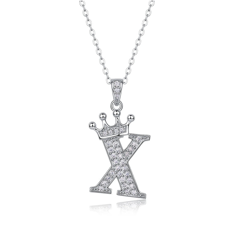 Moissanite Krone Bogstav Pendant