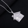 Moissanite Iced Out House Vedhæng Halskæde