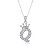 Moissanite Krone Bogstav Pendant