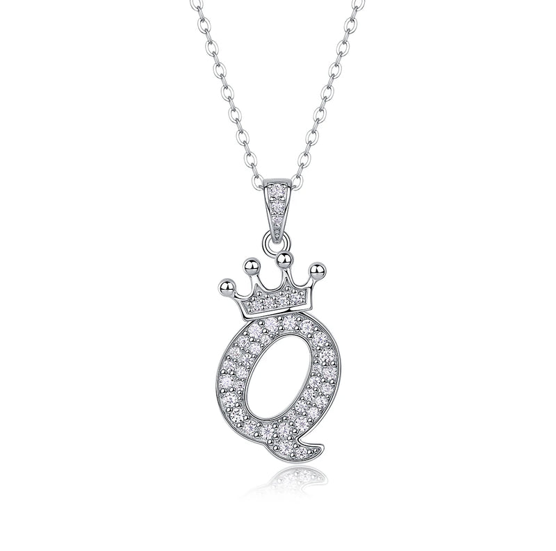Moissanite Krone Bogstav Pendant