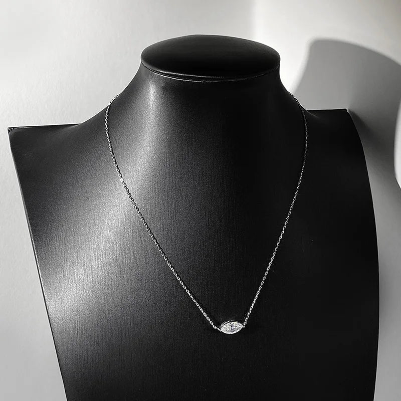 Moissanite Marquise Vedhæng Halskæde