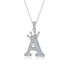 Moissanite Krone Bogstav Pendant