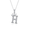 Moissanite Krone Bogstav Pendant