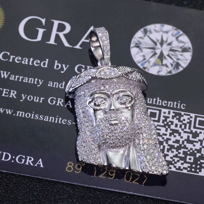 Jesus Hoved Vedhæng med Moissanite