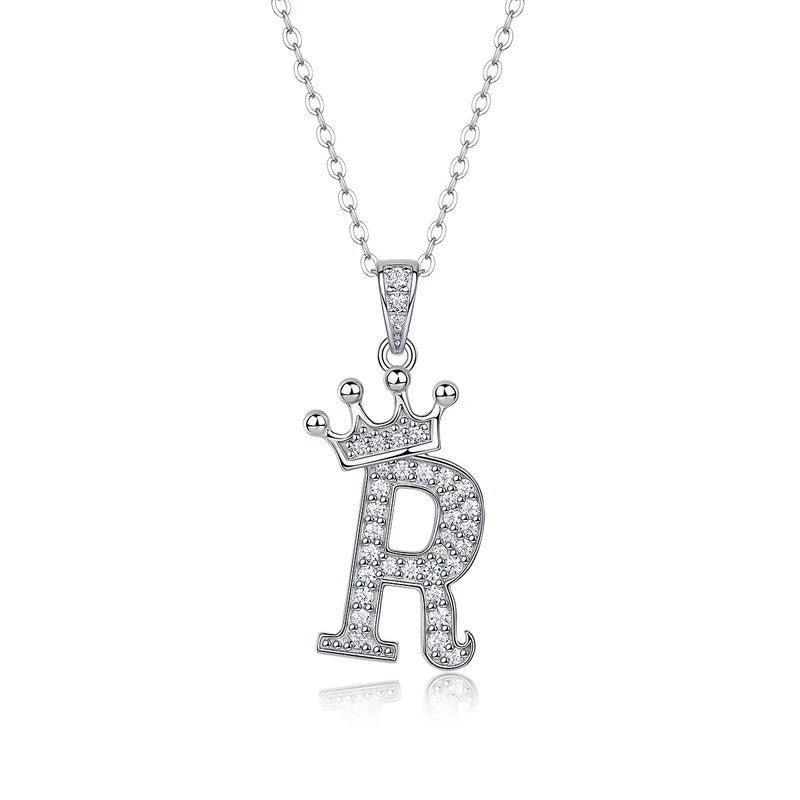 Moissanite Krone Bogstav Pendant