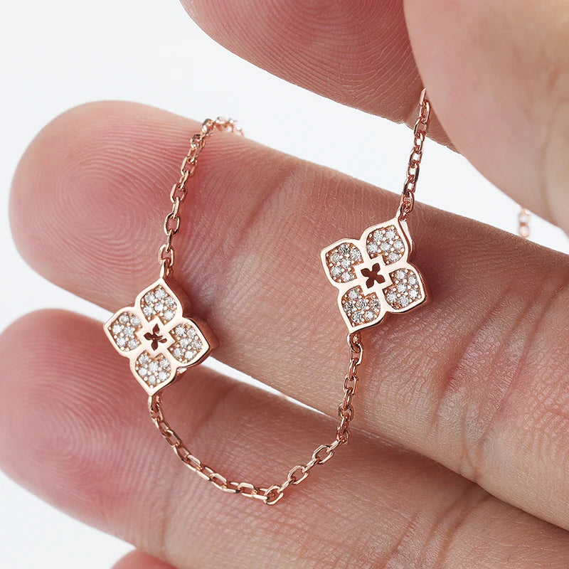 Moissanite Blomst Halskæde