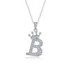 Moissanite Krone Bogstav Pendant
