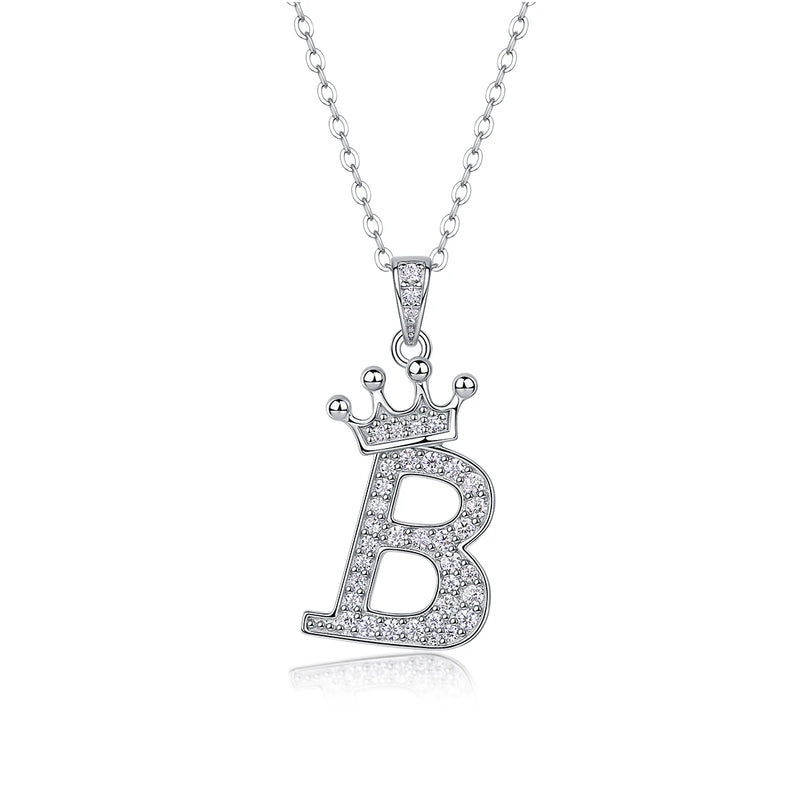 Moissanite Krone Bogstav Pendant