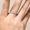 Moissanite Wavy Ring – Elegant Stackable Band