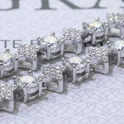Moissanite Stjerne Tennis Armbånd