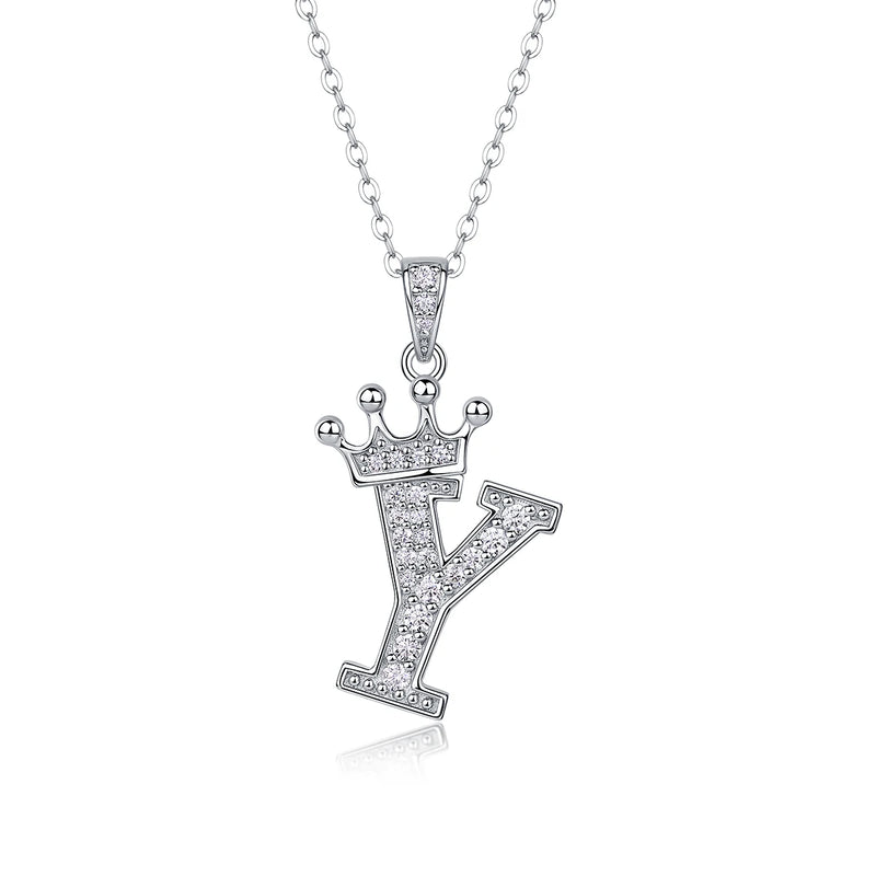 Moissanite Krone Bogstav Pendant
