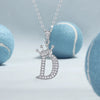 Moissanite Krone Bogstav Pendant