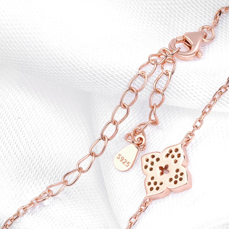 Moissanite Blomst Halskæde