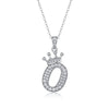 Moissanite Krone Bogstav Pendant
