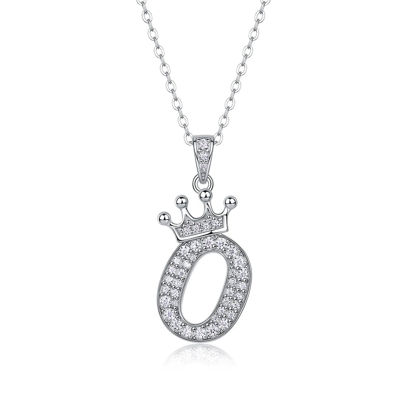 Moissanite Krone Bogstav Pendant