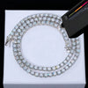 5MM Moissanite Tennis Chain Pure Silver Necklace High end Accessory GRA Certified Men and Women Hip hop Jewelry Gift