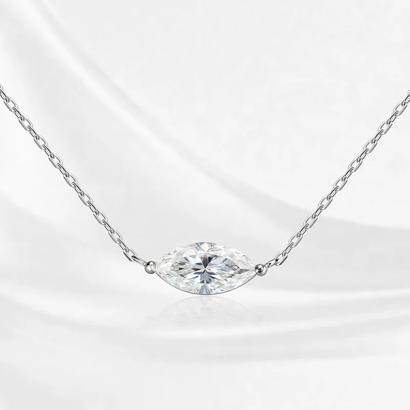 Moissanite Marquise Vedhæng Halskæde