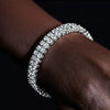 Moissanite Dobbelt Række Tennis Armbånd